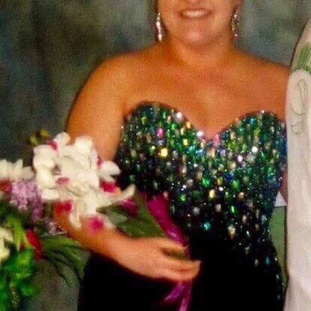 Mac Duggal size 16 corset back